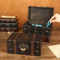 thumbnail image 1 of Wooden Jewellery Trinket Box, Wide Application Vintage Wooden Storage Box Exquisite Plywood And Alloy Durable  For Office For Kitchen, 1 of 8