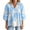 Light blue, variant on Floral Print Women Casual Loose Peplum V-neck Flowy Blouse Tops