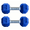 Blue, variant on BESTSKY Mini Dumbbells Rubber Hex Chrome Handle, Anti-Roll, Anti-Slip, 5 Lb, Set of 2