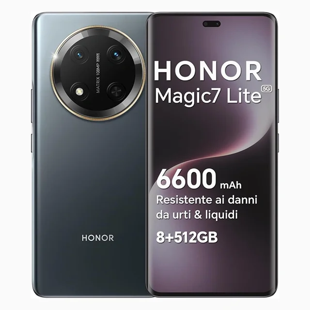 Telefono Celular Honor Magic 7 Lite 5G 8GB RAM + 512GB Almacenamiento 6600 Mah Negro Nuevo Liberado