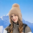thumbnail image 5 of Diufon Women's Plush Warm Hat Winter Windproof Knitted Wool Hats for Ladies Fleece Lined Outdoor Ski Cap, 5 of 7