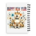 thumbnail image 2 of Happy New Year with Shiba Inu Fireworks Holiday Xmas Winter 2025 Spiral Bound Journal Shibas Dog Lovers Gifts Idea 5x7in Spiral Notebook - 00025, 2 of 5