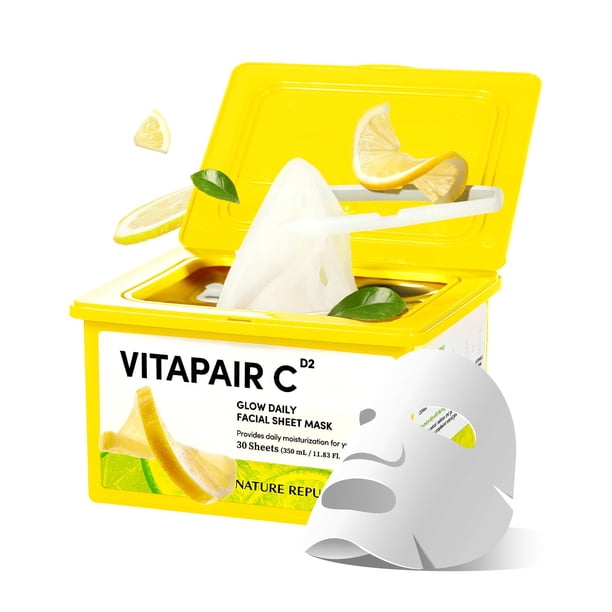 Mascarilla Nature Republic Vitapair C Glow 30 hojas veganas