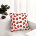 thumbnail image 6 of Yiaed Strawberries Print Pillow Covers Super Soft Decorative Square Throw Pillow Covers Case Cushion Covers for Sofa Couch Bedroom Car Decor（No pillow core）-24"x24", 6 of 7