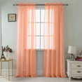 thumbnail image 1 of RT Designers Collection Celine Sheer 55 x 90 in. Rod Pocket Curtain Panel, Coral, 1 of 9