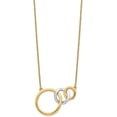 thumbnail image 2 of Gold 14k Two-tone Polished Triple Circle 18in Necklace - 18" Chain, 2 of 6