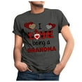 thumbnail image 5 of JINMGG Womens Tops,Plus Size Short Sleeve 3D Love Printed O-Neck Tops Tee T-Shirt Blouse Dark Gray XL, 5 of 7