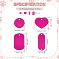 thumbnail image 2 of Etiquetas de Grabado de Aluminio Uxcell, Set de 120 Pcs de Blanks Metálicos Grabables por Láser, Rojo Rosa, 2 of 7