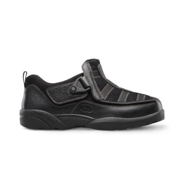 Dr. Comfort EdwardX Men's Therapeutic Diabetic Extra Depth Shoe Black 8 XWide (XW/6E) Velcro