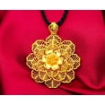 thumbnail image 5 of HOOUN Big Fiower 22K 23K 24K Thai Baht Gold Filled Yellow GP Necklace Pendant, 5 of 5