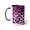 Blue, variant on Pink leporad Two-Tone Coffee Mugs, 15oz