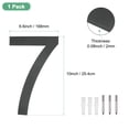 thumbnail image 3 of Uxcell 10 Inch 304 Stainless Steel Floating House Numbers, Modern House Number 7 With Nail Kit for Outside [Black], 3 of 7