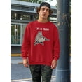 thumbnail image 2 of Life Is Trash Sweatshirt Men -Smartprints Designs, Male Medium, 2 of 4