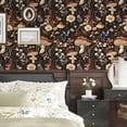 thumbnail image 5 of Peel and Stick Wallpaper Mushroom Wallpaper Vintage Floral Contact Paper Leaf Wall Paper for Shelf Liner Backsplash Living Room Renter Friendly Removable 17.5 x 118In, 5 of 12