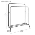 thumbnail image 5 of Rack Armable Ropa Organizador Doble Houzer Negro Closet Armario De Piso, 5 of 5