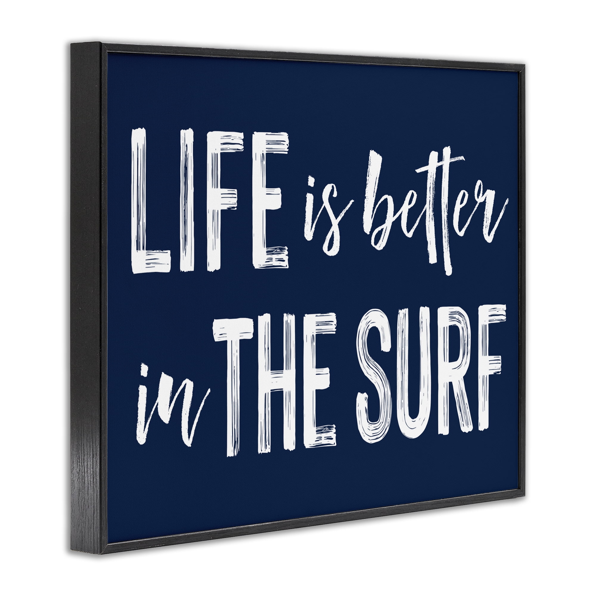 Life Better In Surf Black Framed Giclee Art, design by Lettered and Lined