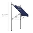thumbnail image 3 of Outsunny 6.5' x 4' Retractable Awning, Freestanding & Non-Screw, Blue, 3 of 10