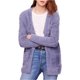 thumbnail image 1 of Free People Suéter cárdigan de piel sintética para mujer, azul, mediano, 1 of 1