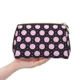thumbnail image 4 of Naloa Pink Groovy Disco Ball Leather Makeup Bag for Purse Travel, Portable Small Cosmetic Organizer for Women and Girls, Make up Bag with Zipper, 4 of 8