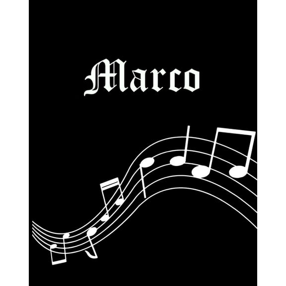 Marco : Sheet Music Note Manuscript Notebook Paper - Personalized Custom First Name Cover - Musician Composer Instrument Composition Book - 12 Staves a Page Staff Line Notepad & Notation Guide - Create, Compose & Write Creative Songs (Paperback)