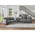 thumbnail image 3 of Pemberly Row Contemporary Velvet Upholstered Sofa in Gray, 3 of 7