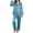C-Light Blue, variant on Cotton Pajamas for Women Set Soft Valentines Long Sleeve Lapel Shirts Pants Sleep Nightwear