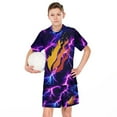 thumbnail image 6 of Prestonplayz Kids Short Sleeve T-Shirt And Mesh Shorts Outfit Set for Boys Girls, 6 of 8