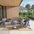 thumbnail image 2 of SAFAVIEH Outdoor Collection Aboka 4-Piece Patio Set Grey/Grey, 2 of 8