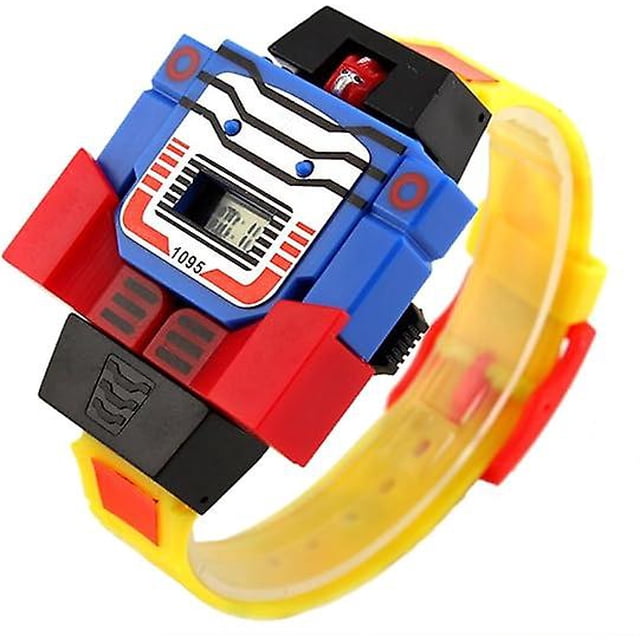 Reloj digital para niños y niñas, con diseño de Transformers Bumblebee, reloj de pulsera con dibujos animados, regalo para niños.