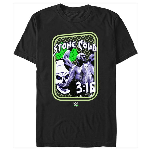 Men's WWE Stone Cold Steve Austin 3:16 Collage Graphic Tee Black 3X Large