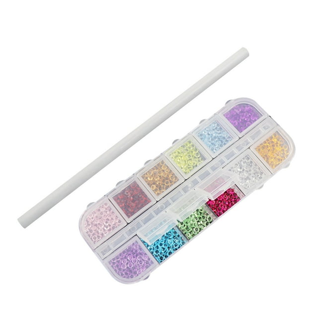 DPTALR Nail Art Accessories 12 Box White Rod Point Drill Pen Set Nail Tools
