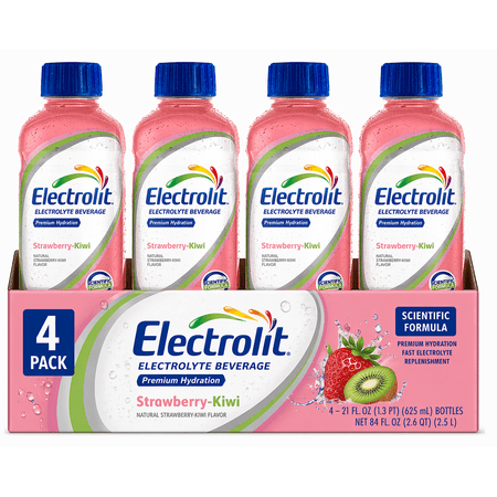 Electrolit Strawberry Kiwi Sports Drink 4 Count 21 OZ