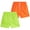 Lime/Orange, variant on Quad Seven Boys' Swim Trunks - 2 Pack Basic Solid Quick Dry Board Shorts Bathing Suit (8-18)