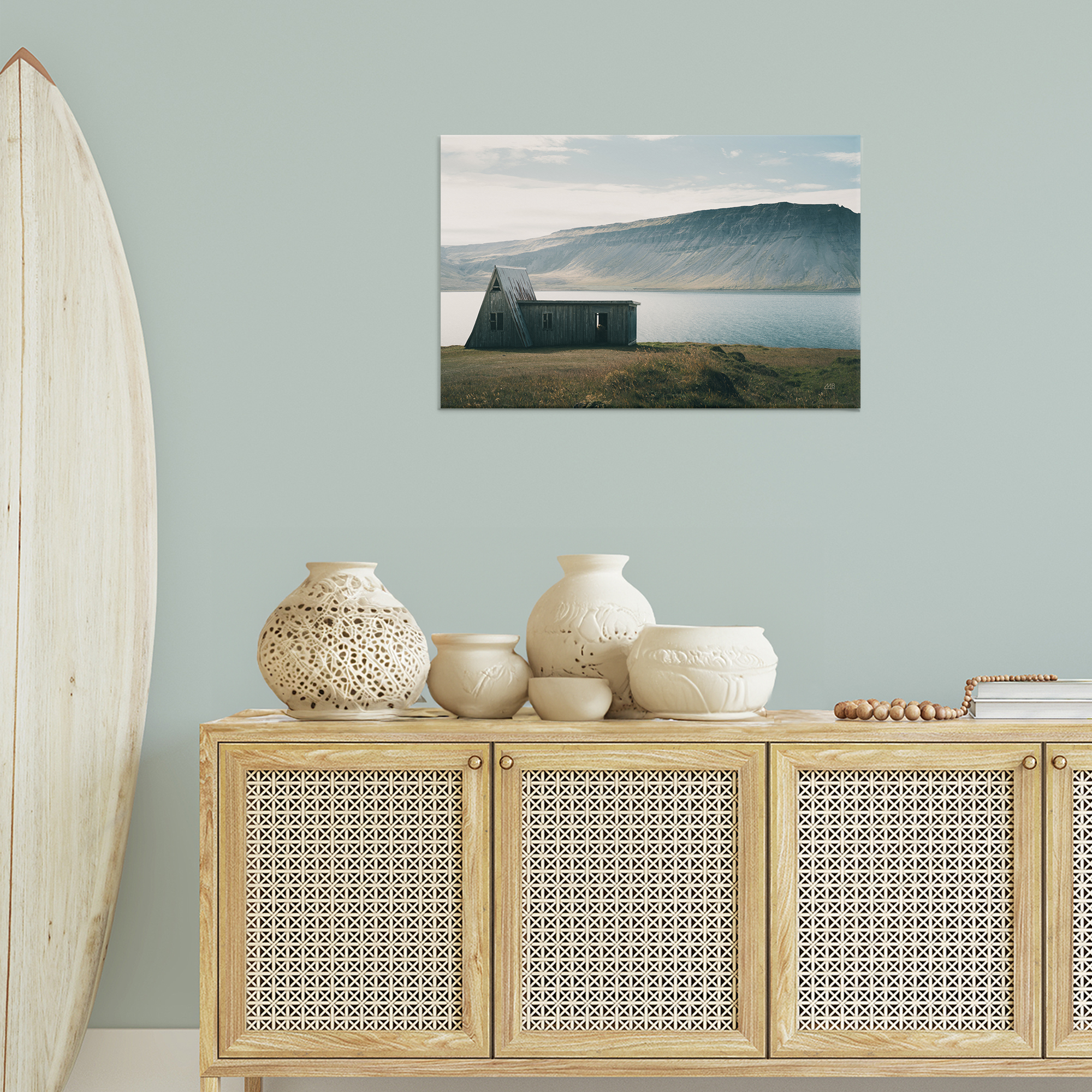 Stupell Industries Icelandic Mountain Shore Landscape & Nature Photography Wrapped Canvas Art Print Wall Art, 30 x 20