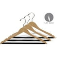 thumbnail image 3 of International Hanger Wood Suit Hanger Velvet Non-Slip Bar, Box of 100 Space., 3 of 5