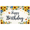 1A, variant on Yatrandify Floral Design Happy Birthday Banner Decorative Sunflower Butterfly Backdrop for Celebration Spring Party Outdoor Event