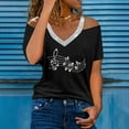 thumbnail image 3 of adviicd 3 5 Sleeve Tops For Women Women's Fringe Trim Shirts Short Sleeve Tassel Trim Blouse T-Shirt TopsSilverM, 3 of 4