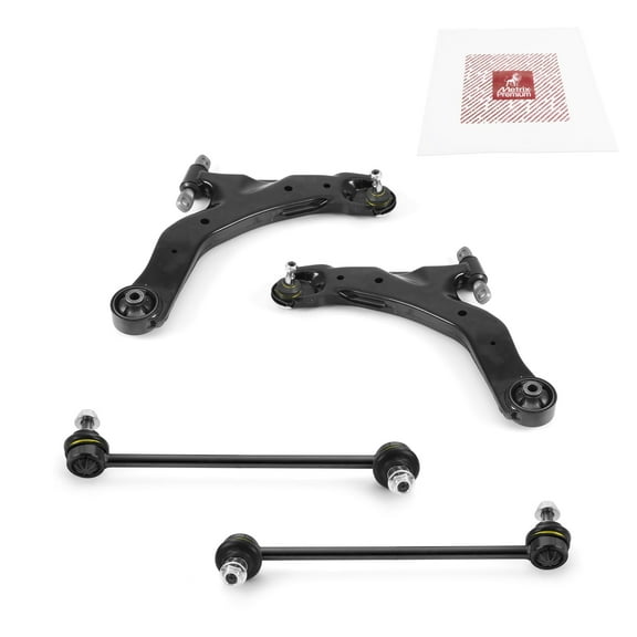 Metrix Premium Chassis Parts - 4 PC Front Lower Control Arm & Front Sway Bar Stabilizer End Link Kit Fits 04-09 Kia Spectra, 05-09 Spectra5, Replacement RK620520 RK620519 K80512 K80513