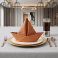 thumbnail image 2 of REGALWOVEN 12 Pack Cloth Napkins, Cotton Washable Table Dinner Napkins for Restaurant, Weddings, Events, and Parties Brown 18x18inch, 2 of 6