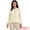 Beige, variant on DARING DIVA Women's Elegant Blouse Pearl Decor Ruched Crew Neck Shirt Top S Beige
