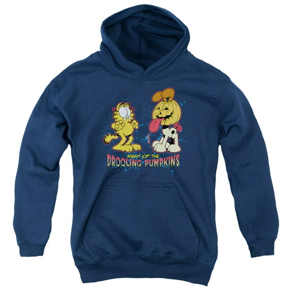 Garfield - Drooling Pumpkins - Youth Hooded Sweatshirt - Small