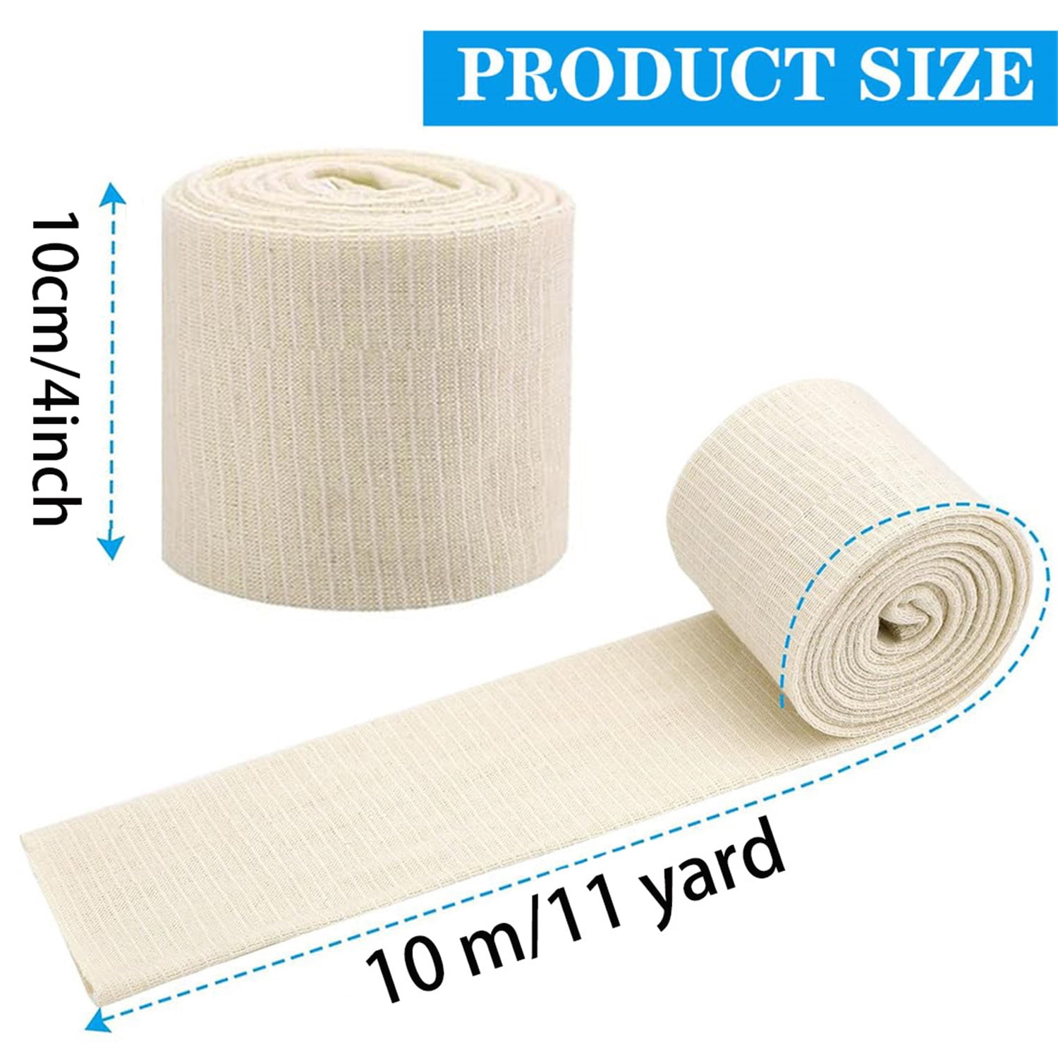 1 Roll Tubular Bandages,Elastic Bandage Sleeve Cotton Tubular Stockinette Gauze Roll for Cast Plaster Comfort Wear,Reusable Compression Support Bandage Roll for Joint Tissue (4 Inch X 11 Yard)
