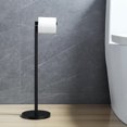 thumbnail image 6 of BGL Toilet Paper Holder Stand,SUS 304 Stainless Steel Free Standing Toilet Paper Holder with Reserve Function,Black Toilet Paper Holder,Rustproof Bathroom Toilet Paper Holder, 6 of 6