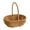 Rose Gold, variant on BinKFF Imitation Rattan Storage Basket Easter Candy Basket Picnic Shopping Container Wicker Bread Fruit Snack Basket with Handle for Home Kitchen Camping Outdoor