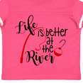 thumbnail image 4 of Inktastic Life is Better at the River Fishing Pole with Bobber Boys or Girls Toddler T-Shirt, 4 of 5