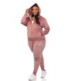 thumbnail image 2 of White Mark Women's Rhinestone 2 Piece Velour Tracksuit Set, 2 of 6