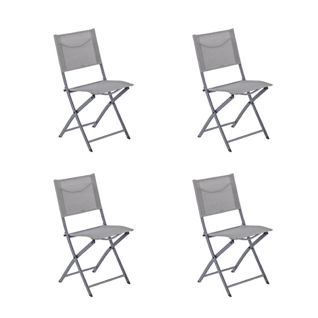 Set de 4 Sillas Plegables para Jardín o Terraza Resistentes NATERIAL EMYS