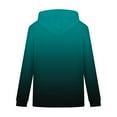 thumbnail image 5 of Aobny Polyester Mens Sweatshirt Gradient Hooded Hoodie Green Shirts Men Poncho Shirts for Men,L, 5 of 6