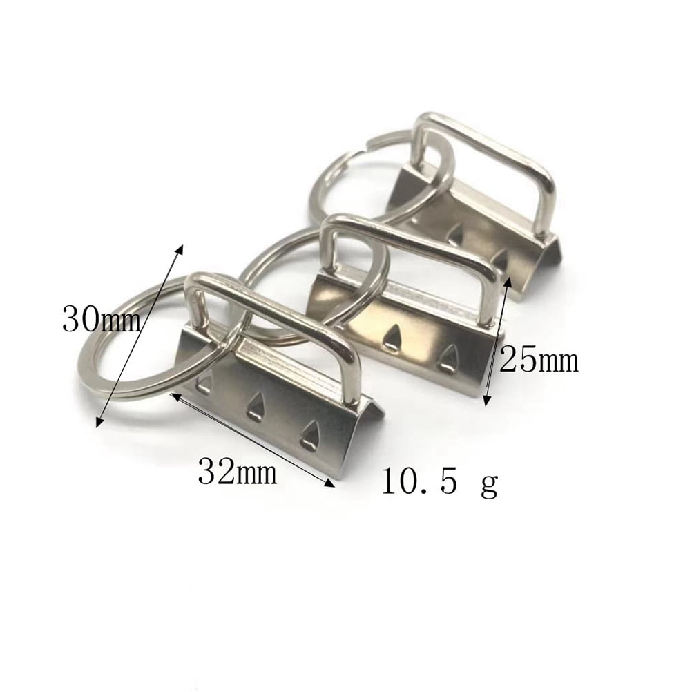 LOLIPPYY 50Pcs Lanyard Clasp Silver Metal for Hand Craft Projects and Suitcase