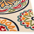 thumbnail image 4 of Loomaknoti Fortune Ethlee 5' x 7' Ivory Medallion Indoor/Outdoor Area Rug, 4 of 5